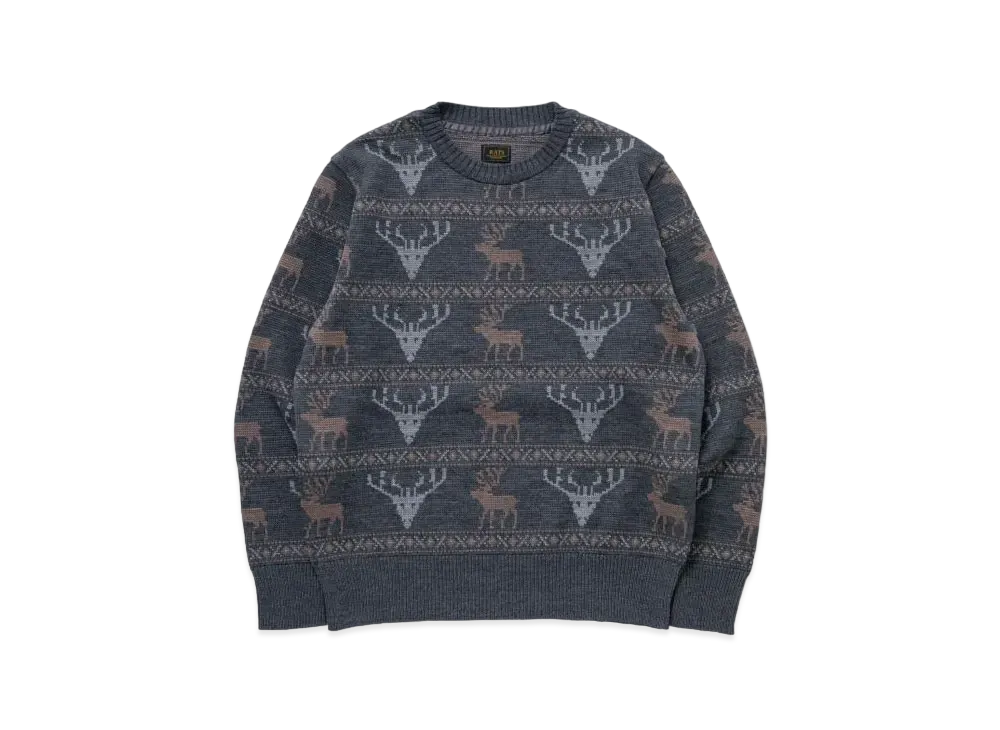 RATS Deer Crew Neck Knit "Beige"