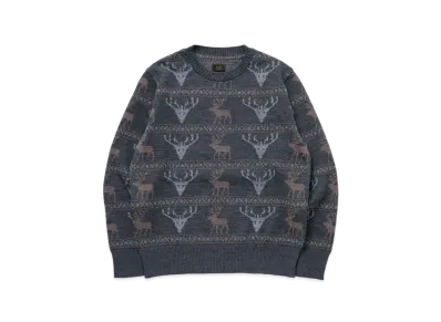RATS Deer Crew Neck Knit "Beige"