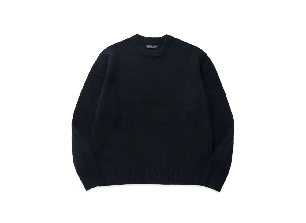 RATS Lamb Wool Crew Neck Knit "Black"