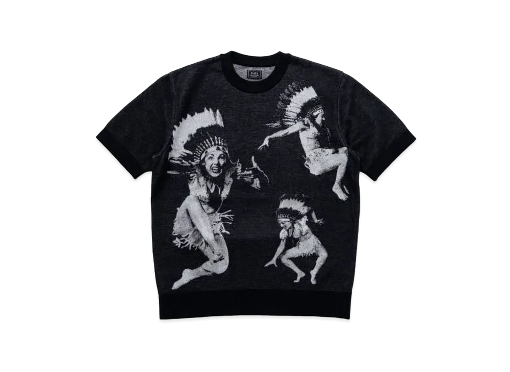 RATS Indian Jacquard SS Knit "Black"
