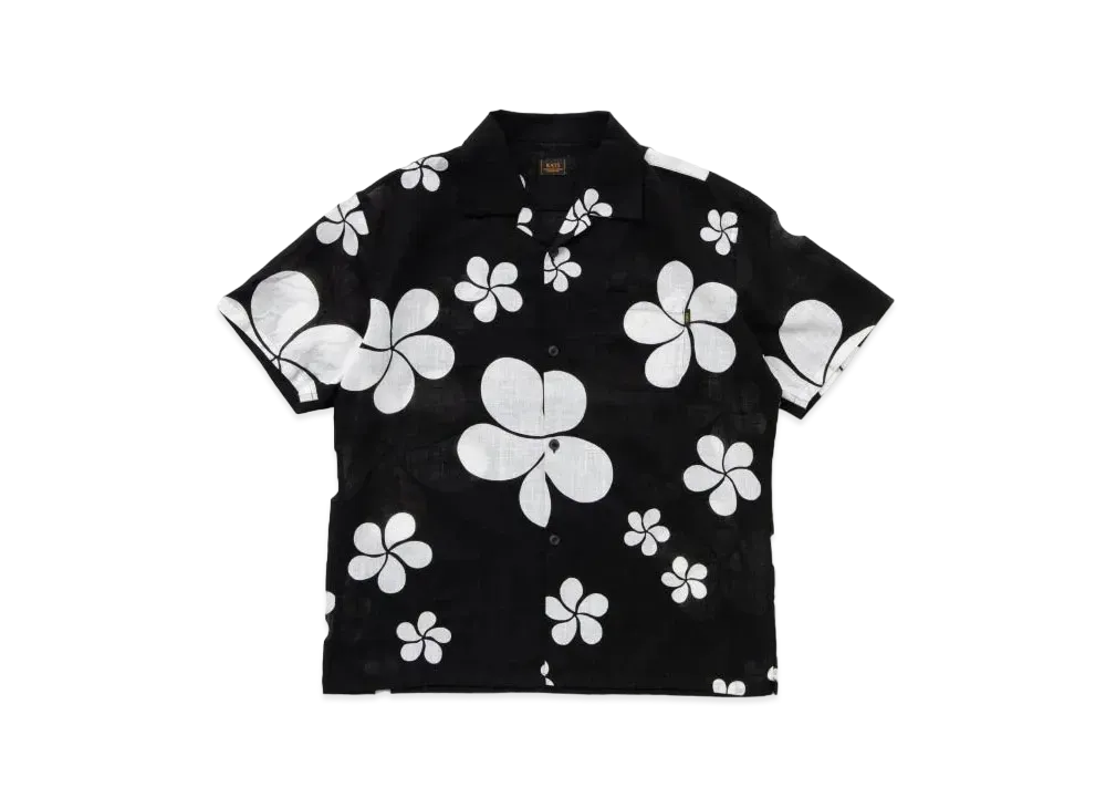 RATS Flower Aloha S/S Shirt "Black"