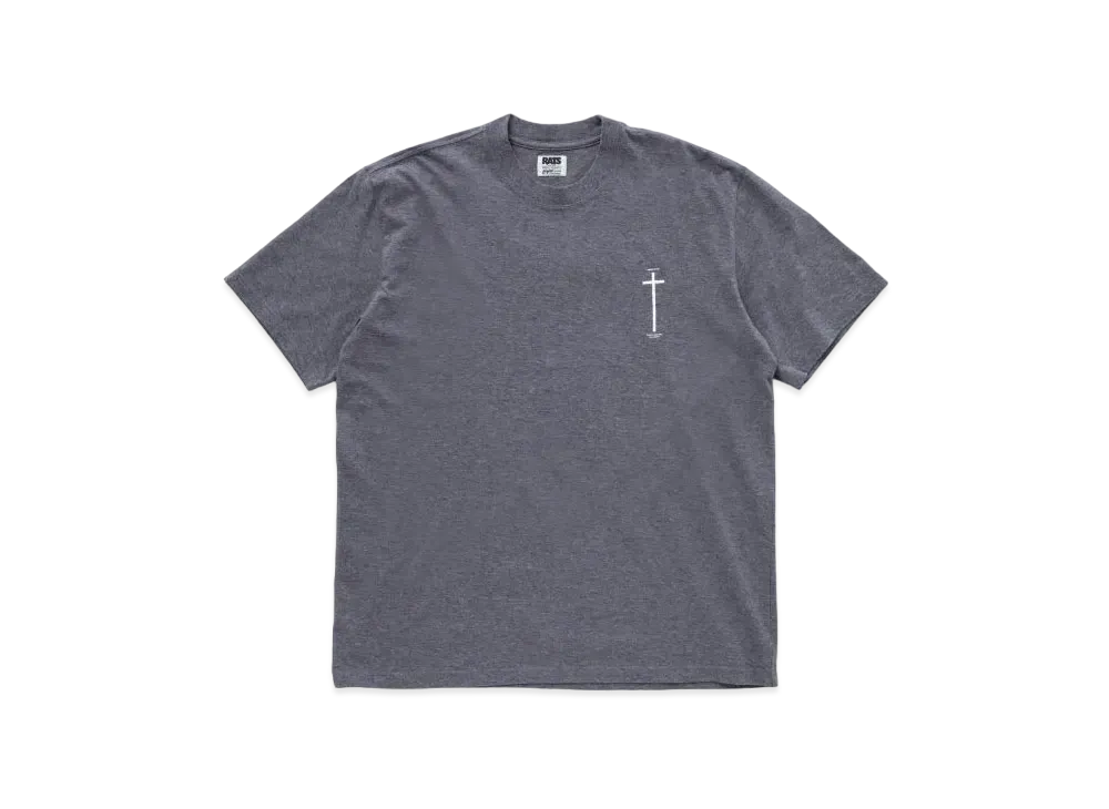 RATS Cross Tee "Charcoar White"