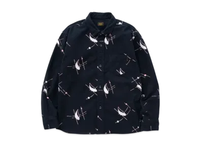 RATS Atomic Print Flannel B.D Shirt "Black"