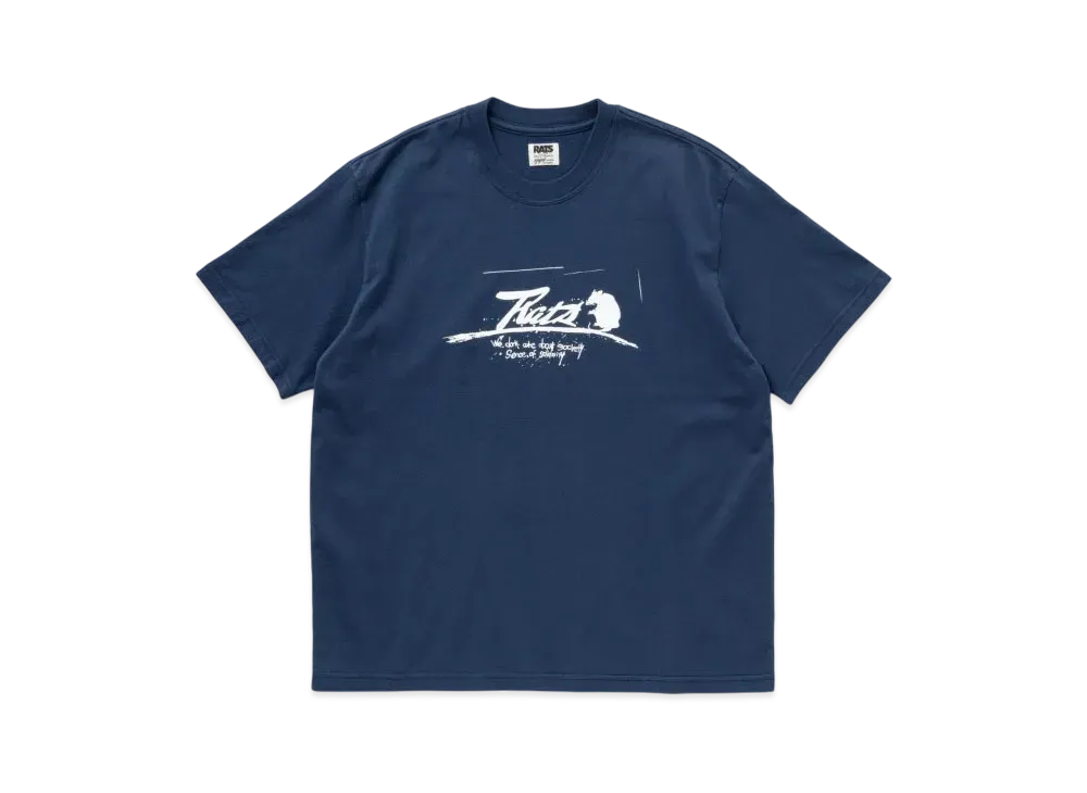 RATS Script Logo Way Of Life Tee "Navy"