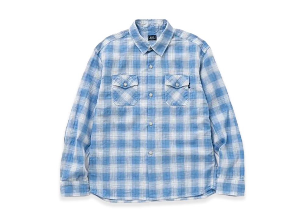 RATS Board Check Shirt "Sax Blue Check"