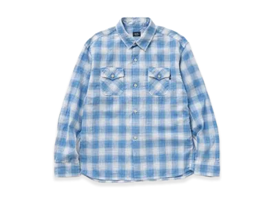 RATS Board Check Shirt "Sax Blue Check"
