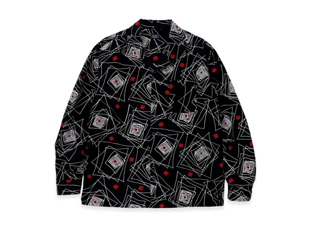 ラッツ ジオメトリック L/S シャツ "ブラック"