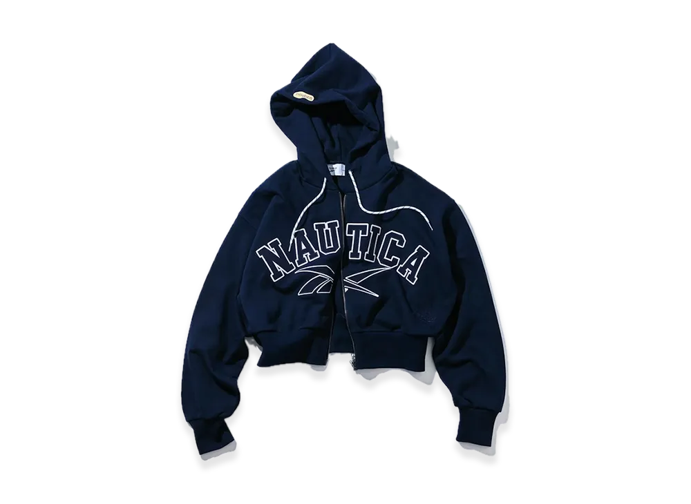 Reebok x NAUTICA Heavyweight Zip Hoodie For Women "Navy"