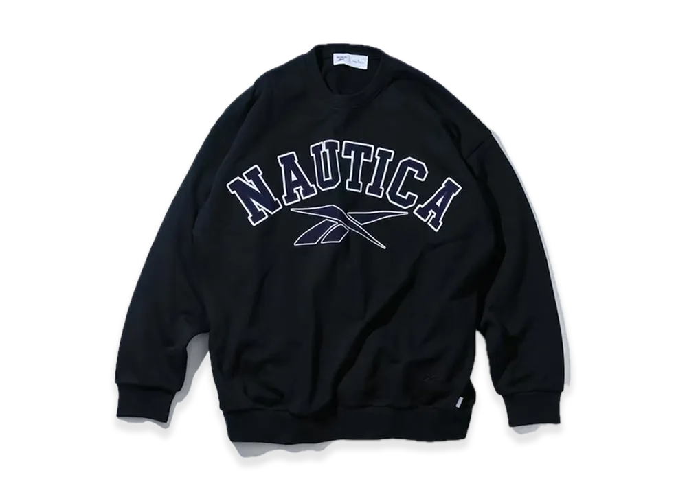 Reebok x NAUTICA Arc Logo Heavyweight Crewneck Sweat "Black"