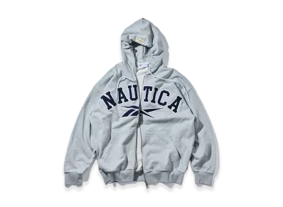 Reebok x NAUTICA Arc Logo Heavyweight Zip Hoodie "Grey"
