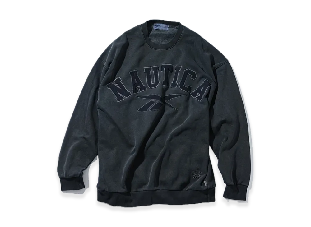 Reebok x NAUTICA Arc Logo Pigment Heavyweight Crewneck Sweat "Black"