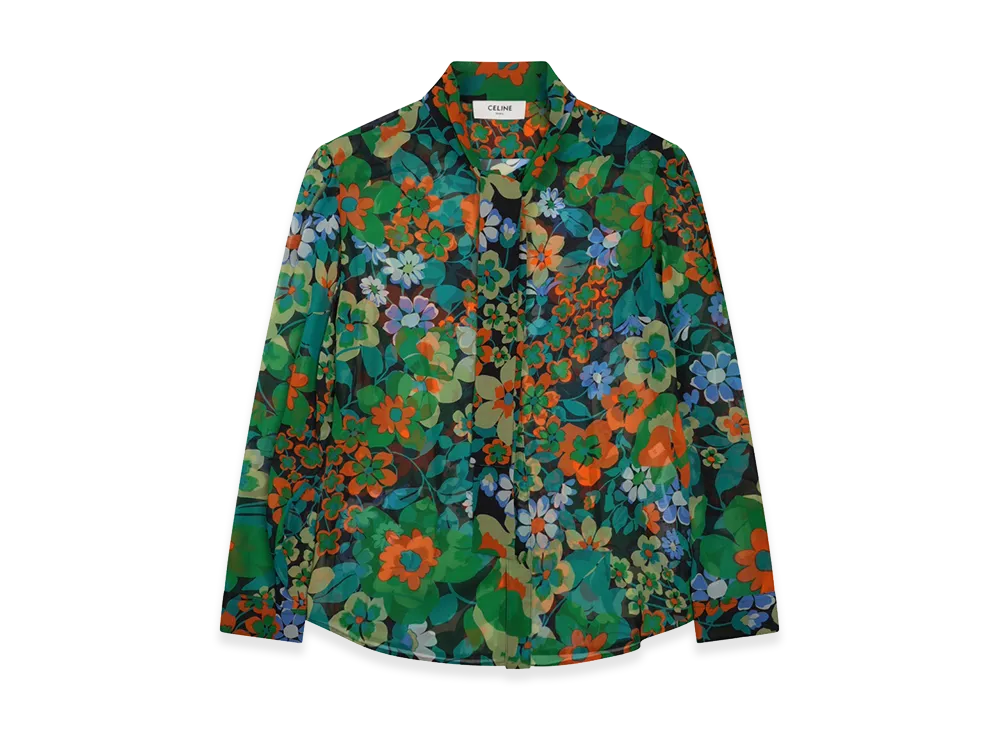 CELINE Women's Silk Shirt "Multicolor"