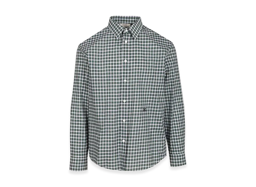 CELINE Relaxed Shirt Tartan Cotton "Green"