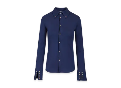 CELINE Women's Shirt Cotton Jersey "Blue"