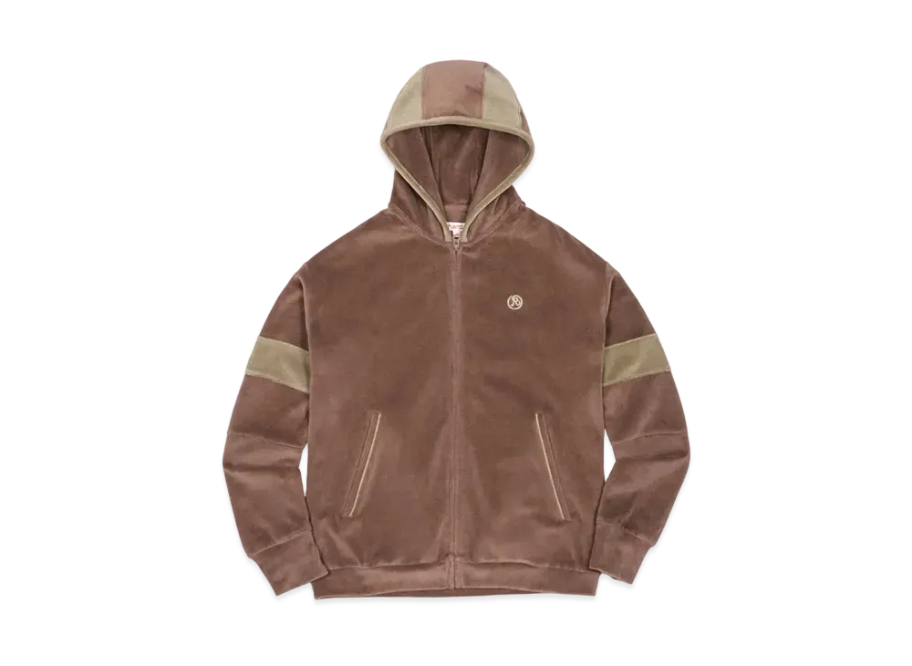 Richardson VELOUR PANEL HOODIE "Brown"