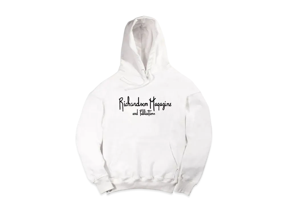Richardson MAGAZINE AND PUBLICATIONS EMBROIDERED RAGLAN HOODIE "White"