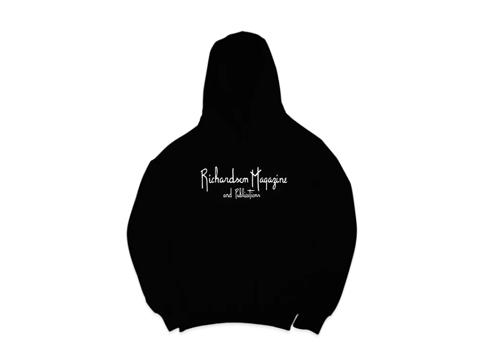Richardson MAGAZINE AND PUBLICATIONS EMBROIDERED RAGLAN HOODIE "Black"