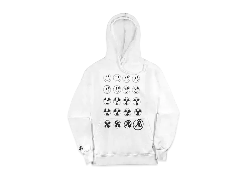 Richardson X JEANETTE HAYES RADIOACTIVE SMILEY HOODIE "White"