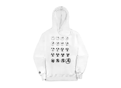 Richardson X JEANETTE HAYES RADIOACTIVE SMILEY HOODIE "White"