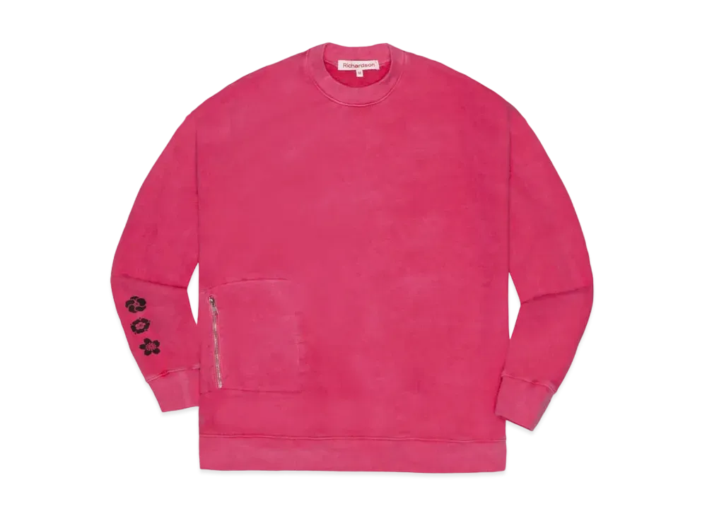 Richardson PIGMENT DYED DROP SHOULDER CREWNECK "Red"