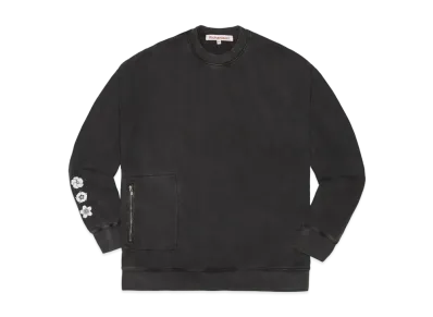 Richardson PIGMENT DYED DROP SHOULDER CREWNECK "Black"