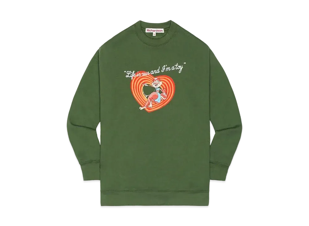 Richardson CANDY CHIPMUNK DROP SHOULDER CREWNECK "Green"