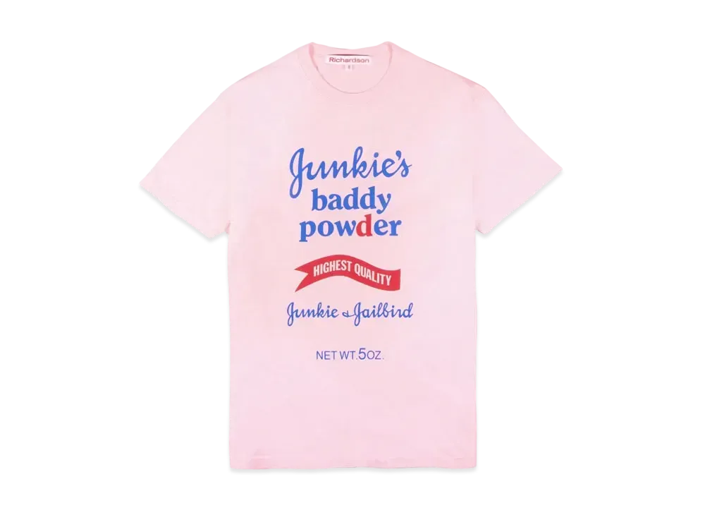 Richardson X HYSTERIC GLAMOUR JUNKIE'S BADDY POWDER T-SHIRT "Pink"