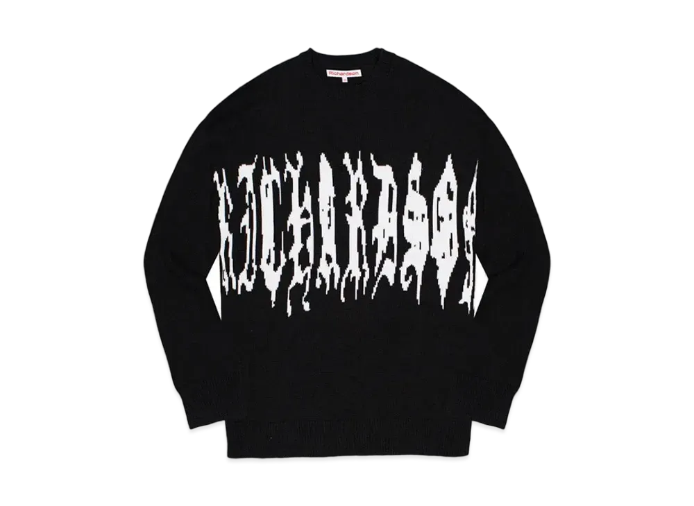 Richardson Intarsia Knit Sweater "Black"