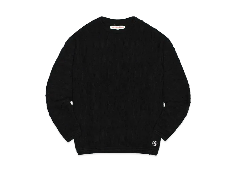 Richardson Warped Knit Sweater "Black"