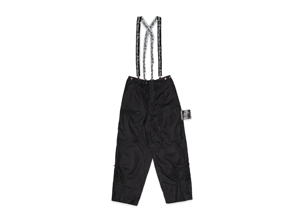 Richardson Waxed Cotton Flight Pants With Suspenders "Black"