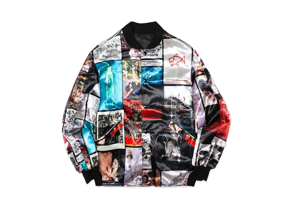 Richardson A11 Reversible Satin Starter Jacket "Black"