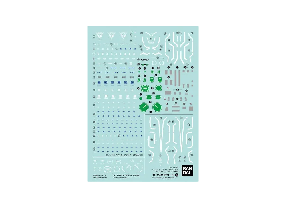 Gundam Decal No.117 RG 1/144 00 Qan[T]