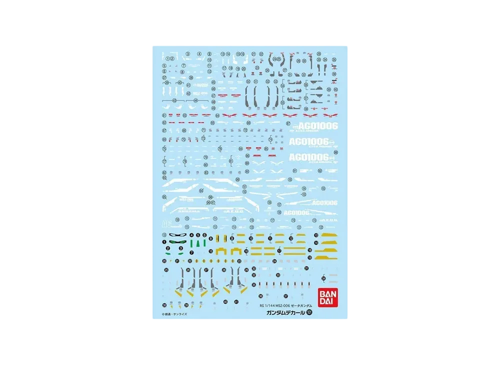 Gundam Decal No.101 RG 1/144 Zeta Gundam