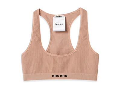 MIU MIU Women's Seamless Racerback Top "White"