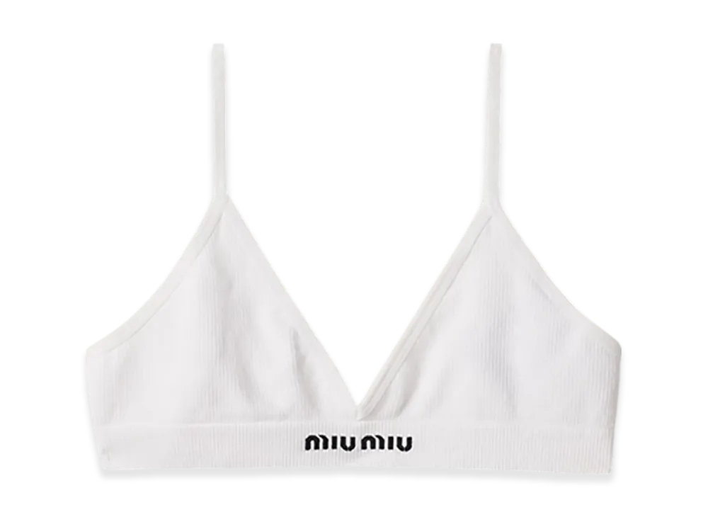 MIU MIU Women's Seamless Bra "White"