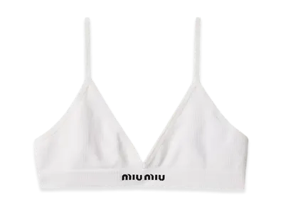 MIU MIU Women's Seamless Bra "White"