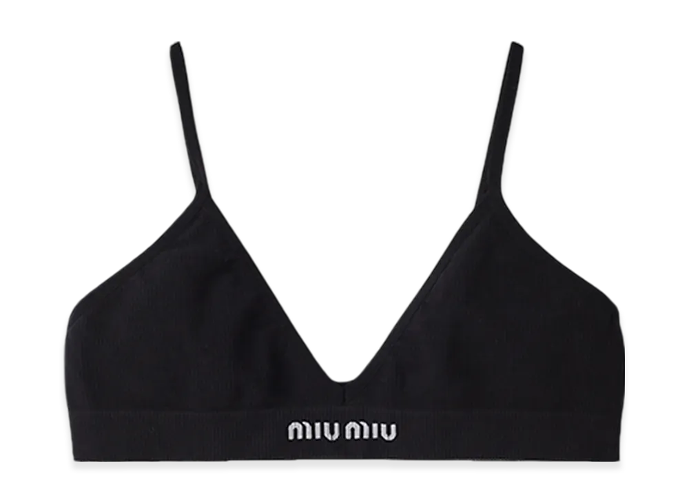 MIU MIU Women's Seamless Bra "Black"