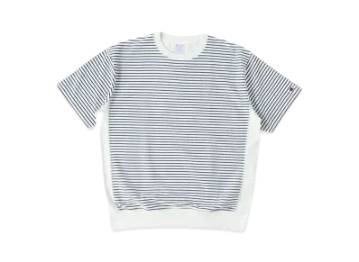 RHC Ron Herman x Champion Reverse Weave Striped Sweat Tee "Oatmeal"