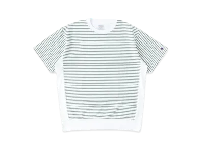 RHC Ron Herman x Champion Reverse Weave Striped Sweat Tee "White"