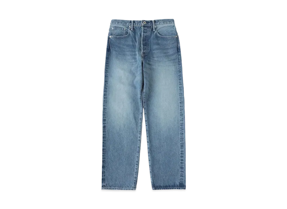 Ron Herman x UNION LAUNCH Straight Fit Washed Organic Cotton Denim Pants "Faded Blue"
