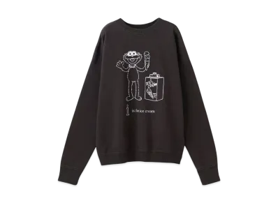 RHC Ron Herman x Sesame Street Zoe Sweat Shirt "Charcoal Gray"