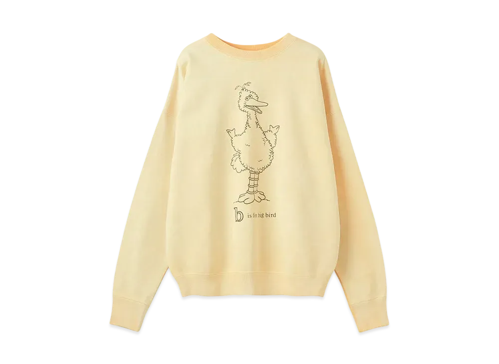 RHC Ron Herman x Sesame Street Big Bird Sweat Shirt "Yellow"