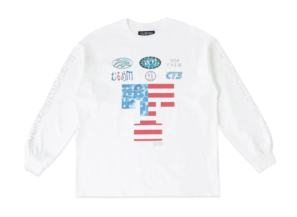 RHC Ron Herman x Team Graphic Long Sleeve Tee No1 Tee Shirt "White"