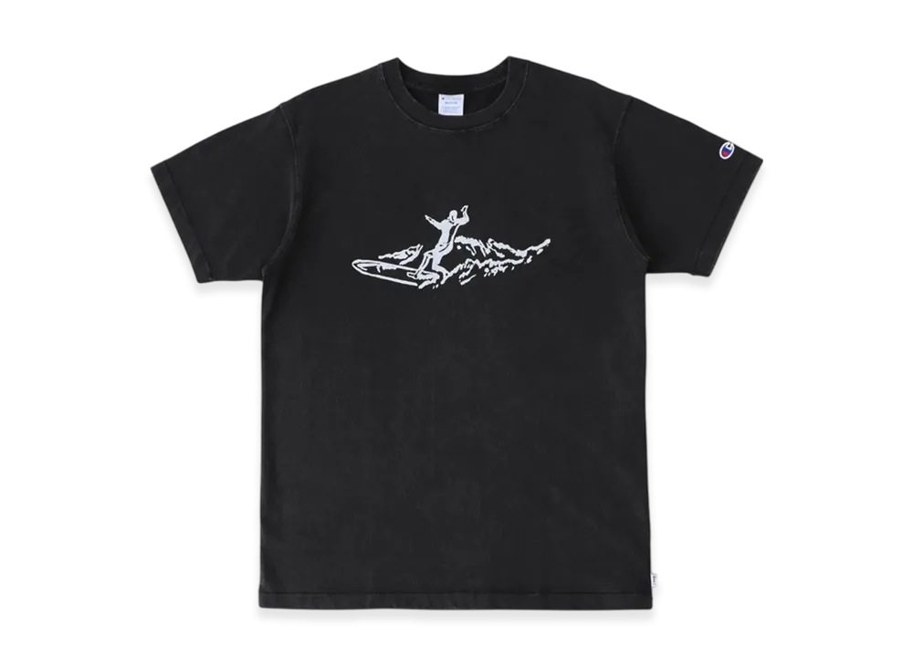 RHC Ron Herman x Champion Surf Drawing Tee No.5 "Black"
