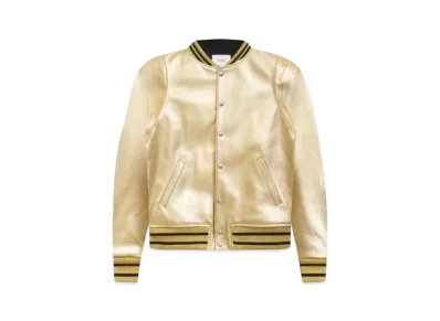 RHUDE Metallic Leather Bomber "Gold"
