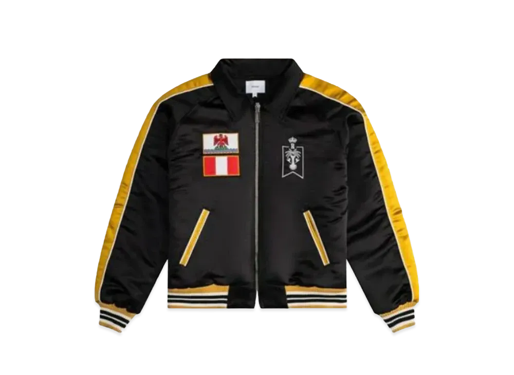 RHUDE LE Soleil Satin Bomber "Black"