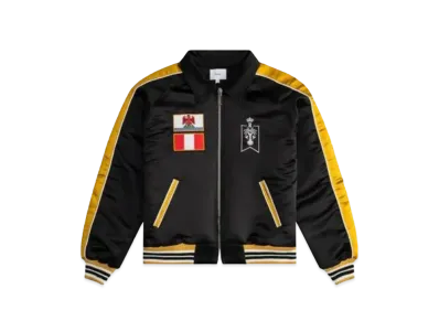 RHUDE LE Soleil Satin Bomber "Black"
