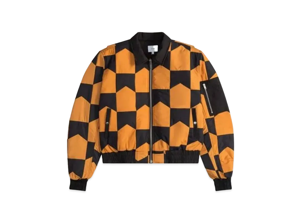 RHUDE Chevron Quilted Ma1 Jacket "Black Orange"