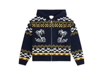 RHUDE Palma Knit Zip-Up "Navy"