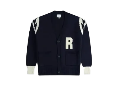 RHUDE Lightning Knit Cardigan "Navy"